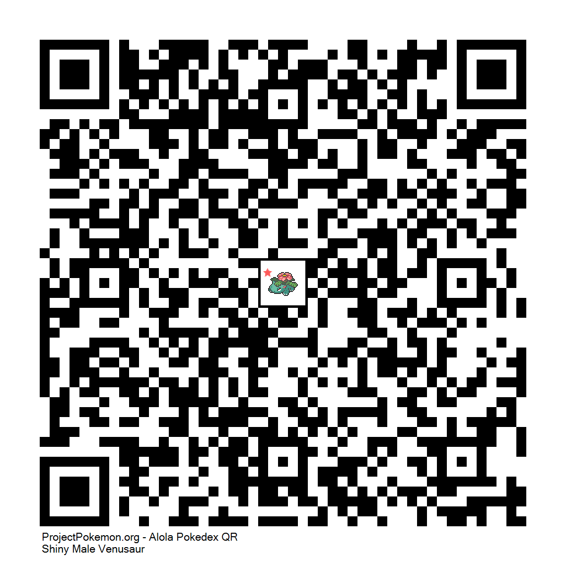 Cdigo QR de Venusaur variocolor